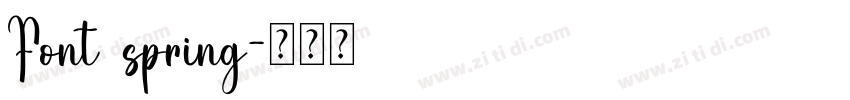 Font spring字体转换